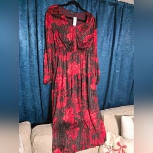 Lane Bryant Elegant Red and Black Women's Dress